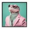 Stupell Industries Hipster Iguana Portrait Framed Giclee, design by Roozbeh